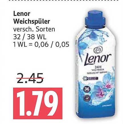 Lenor Weichspüler verschiedene Sorten 32/38 WL