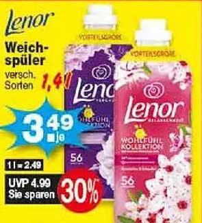 Lenor Weichspüler – Verschiedene Sorten