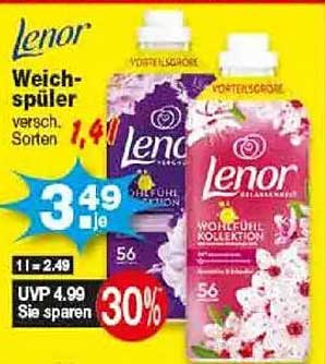 Lenor Weichspüler – verschiedene Sorten zum Sparpreis
