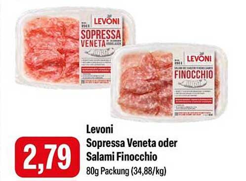 Levoni Sopressa Veneta oder Salami Finocchio 80g