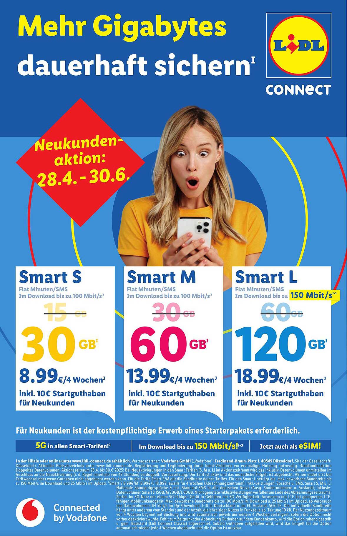 Lidl Connect – Smart M: 60 GB für nur 13,99 € alle 4 Wochen