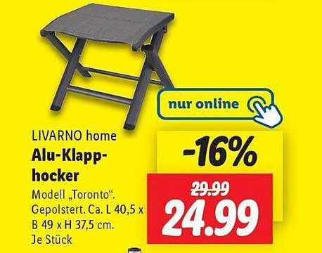 LIVARNO home Alu-Klapphocker - Modell 'Toronto'