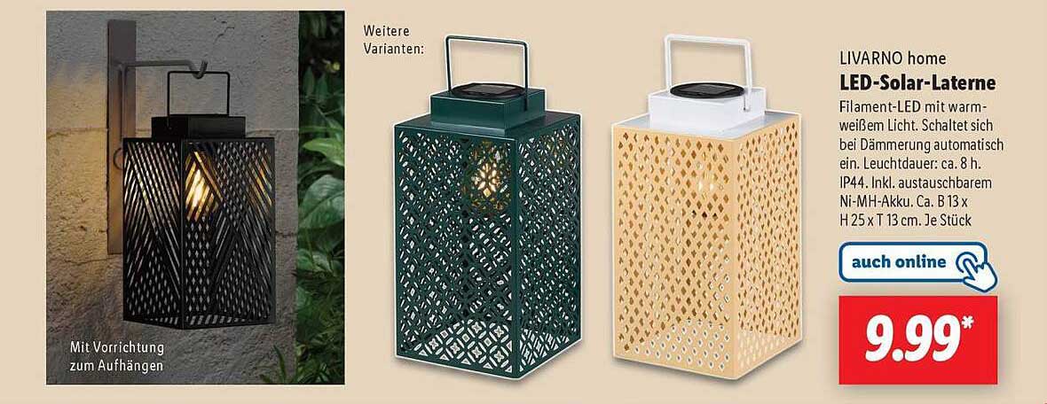 LIVARNO home LED-Solar-Laterne