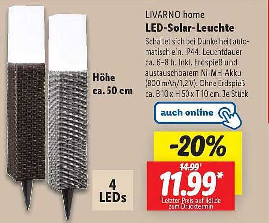 LIVARNO home LED-Solar-Leuchte
