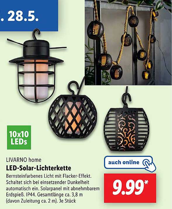 LIVARNO home LED-Solar-Lichterkette
