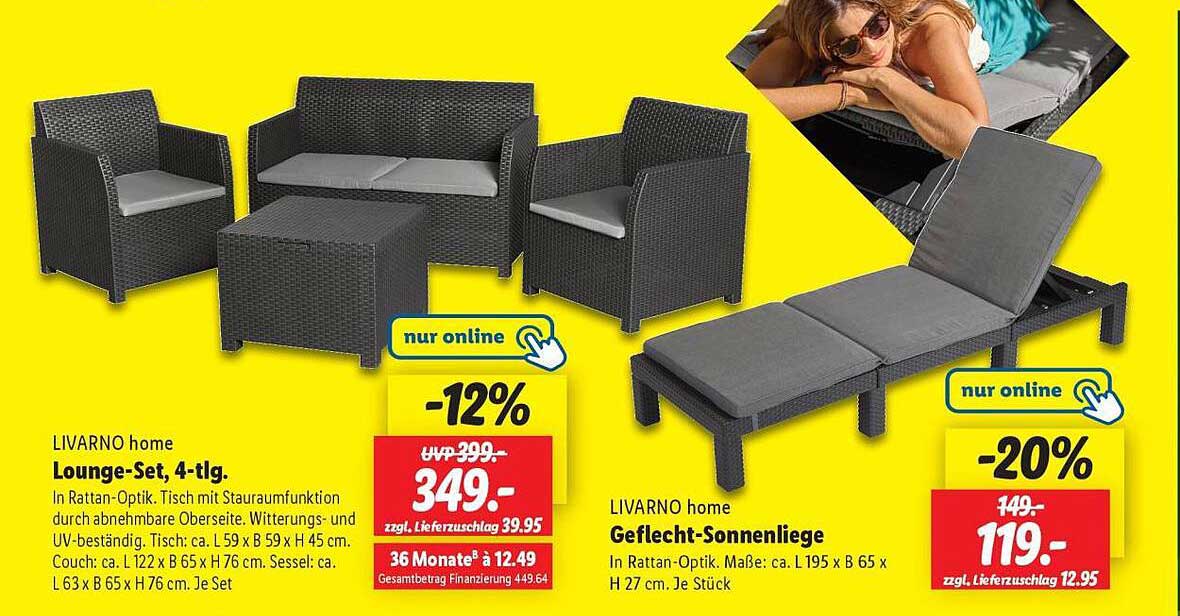 LIVARNO home Lounge-Set, 4-tlg.