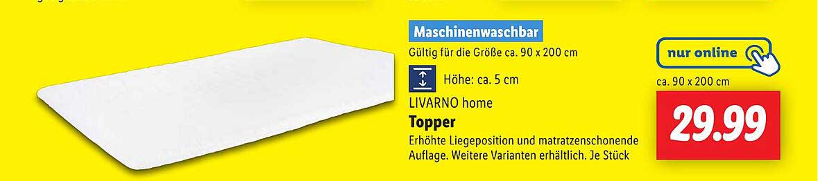 LIVARNO home Topper – Komfort für einen erholsamen Schlaf