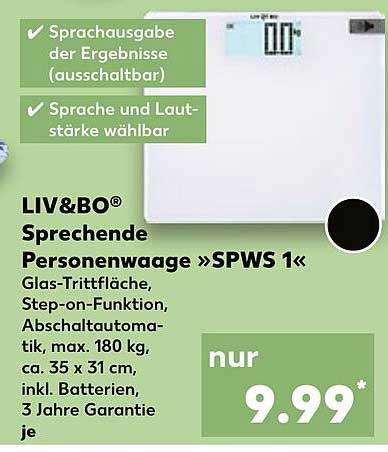 LIV&BO® Sprechende Personenwaage »SPWS 1«