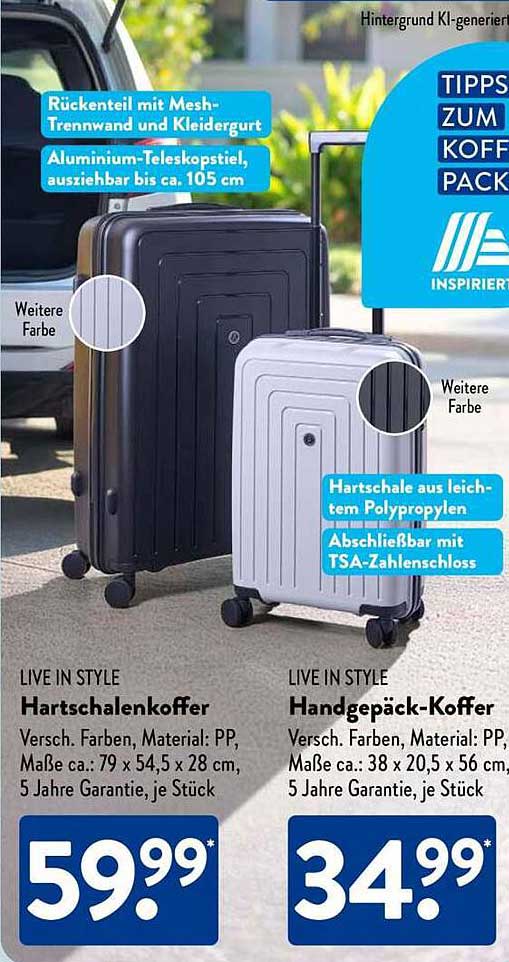 LIVE IN STYLE Hartschalenkoffer und Handgepäck-Koffer