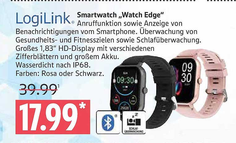 LogiLink Smartwatch „Watch Edge“