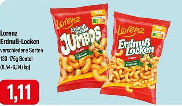 Lorenz Erdnuss-Locken verschiedene Sorten 130-175g Beutel