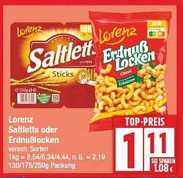 Lorenz Saltletts oder Erdnuss Locken