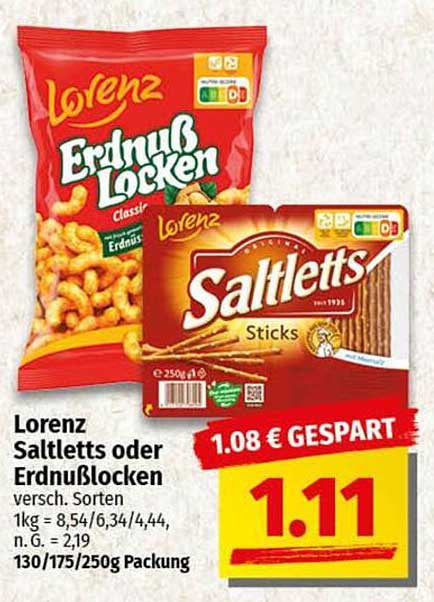 Lorenz Saltletts oder Erdnusslocken