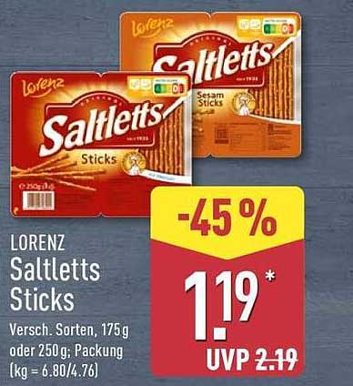 Lorenz Saltletts Sticks 175g oder 250g