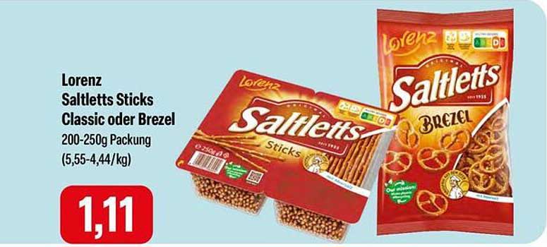 Lorenz Saltletts Sticks Classic oder Brezel 200-250g Packung