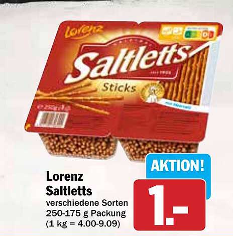 Lorenz Saltletts verschiedene Sorten 250-175 g Packung