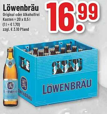 Löwenbräu Original oder Alkoholfrei Kasten 20 x 0,51l