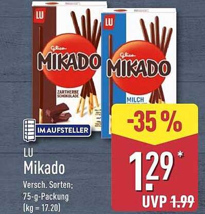 LU Mikado 75-g-Packung - Verschiedene Sorten