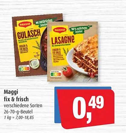 Maggi fix & frisch verschiedene Sorten
