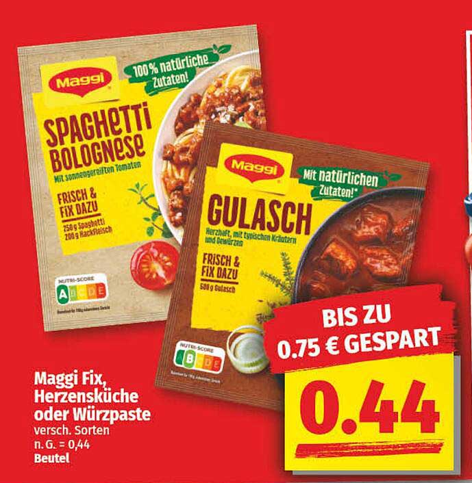 Maggi Fix, Herzensküche oder Würzpaste – verschiedene Sorten