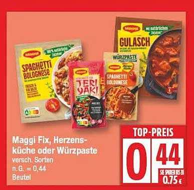 Maggi Fix, Herzküche oder Würzpaste – diverse Sorten