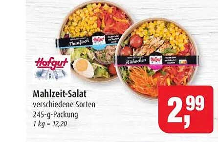 Mahlzeit-Salat verschiedene Sorten 245-g-Packung