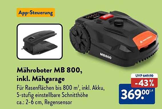 Mähroboter MB 800, inkl. Mähgarage