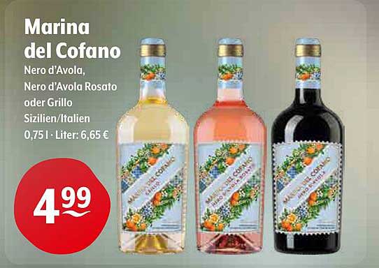 Marina del Cofano - Nero d'Avola, Nero d'Avola Rosato oder Grillo aus Sizilien