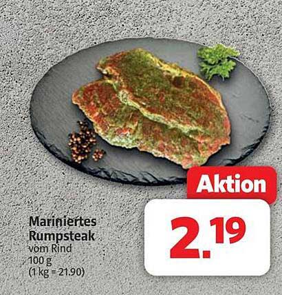 Mariniertes Rumpsteak vom Rind 100 g
