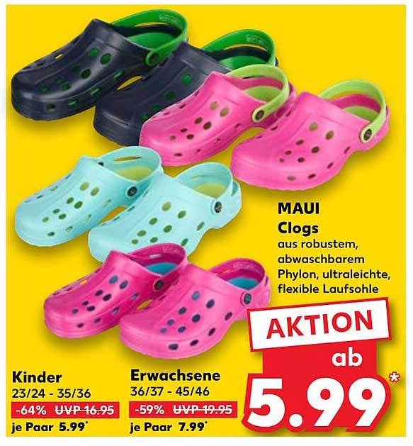 MAUI Clogs für Kinder und Erwachsene