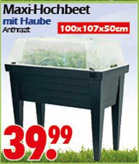 Maxi-Hochbeet mit Haube Anthrazit 100x107x50cm