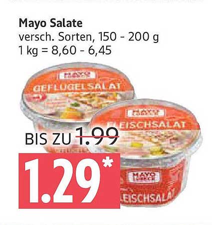 Mayo Salate - Verschiedene Sorten, 150 - 200 g