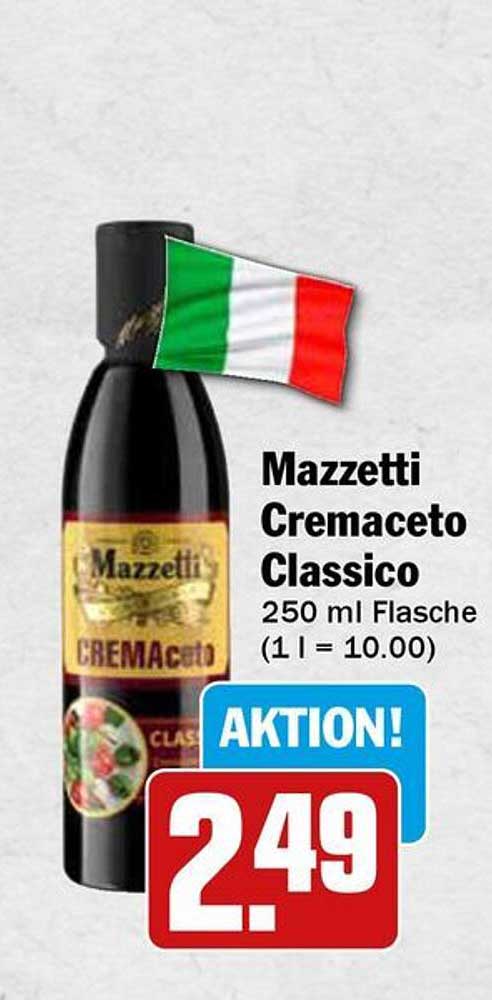 Mazzetti Cremaceto Classico 250 ml Flasche