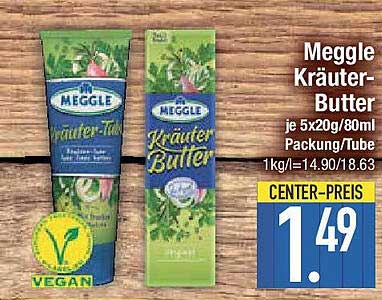 Meggle Kräuter-Butter je 5x20g/80ml Packung/Tube