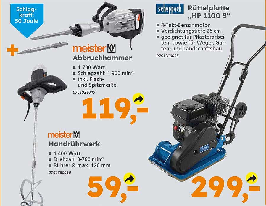 meister Abbruchhammer 1.700 Watt