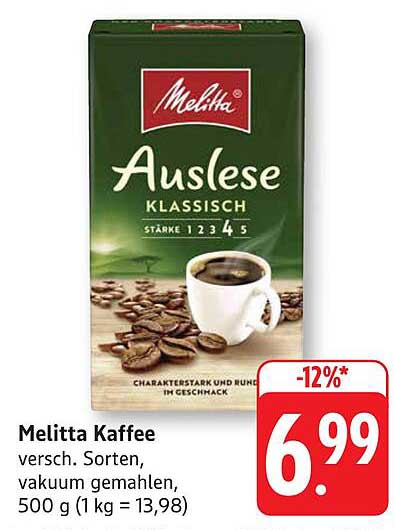 Melitta Kaffee Auslese Klassisch 500 g