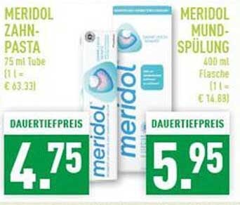 Meridol Zahnpasta 75 ml - Dauerpreis 4,75 €