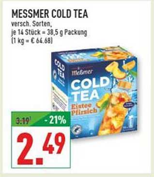 MESSMER COLD TEA - Eistee Pfirsich, verschiedene Sorten