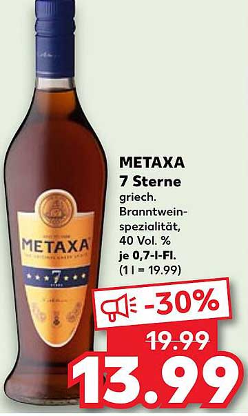 METAXA 7 Sterne Branntweinspezialität 0,7 l