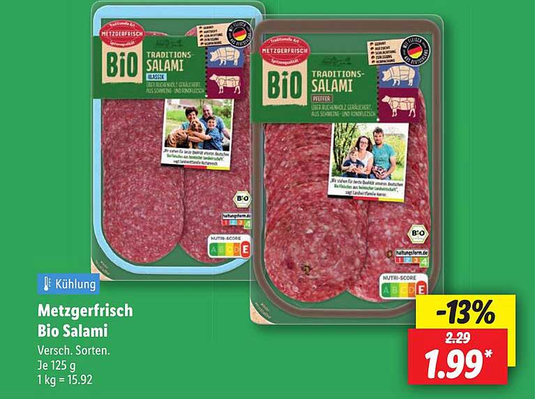 Metzgerfrisch Bio Salami - Verschiedene Sorten