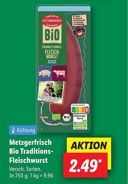 Metzgerfrisch Bio Traditions-Fleischwurst