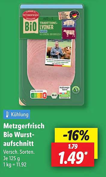 Metzgerfrisch Bio Wurstaufschnitt