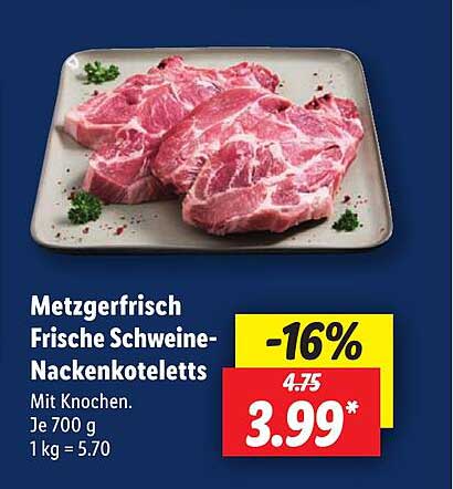 Metzgerfrisch Frische Schweine-Nackensteaks