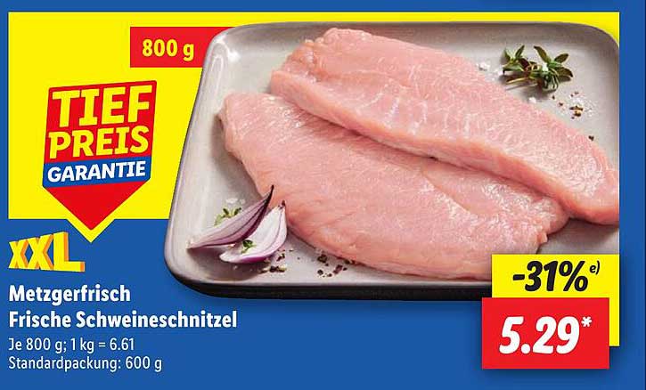Metzgerfrisch Frische Schweineschnitzel 800 g
