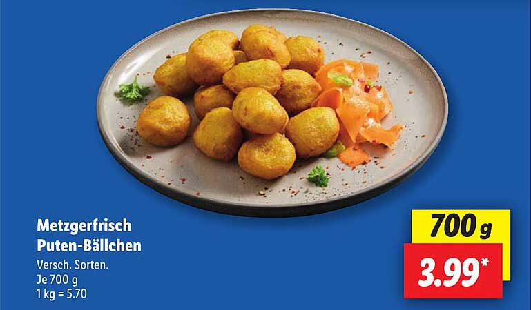 Metzgerfrisch Puten-Bällchen 700 g