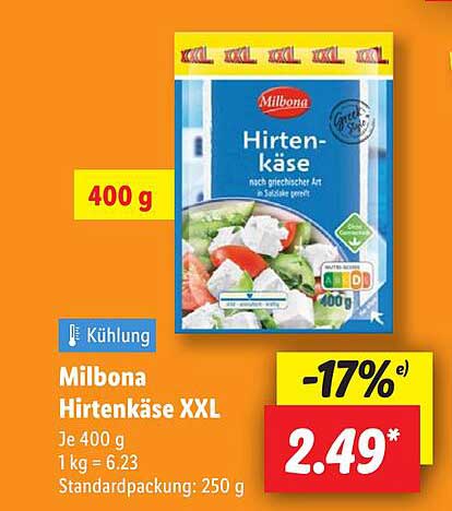 Milbona Hirtenkäse XXL 400 g