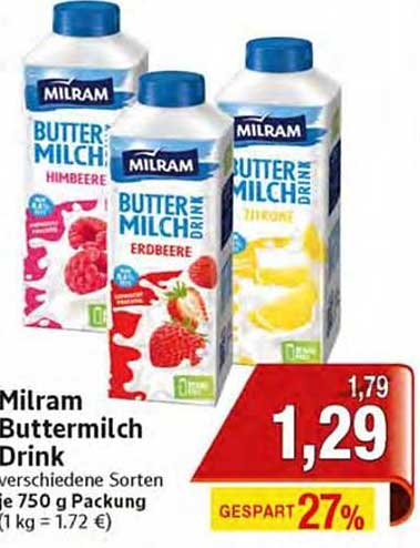 Milram Buttermilch Drink 750 g - verschiedene Sorten