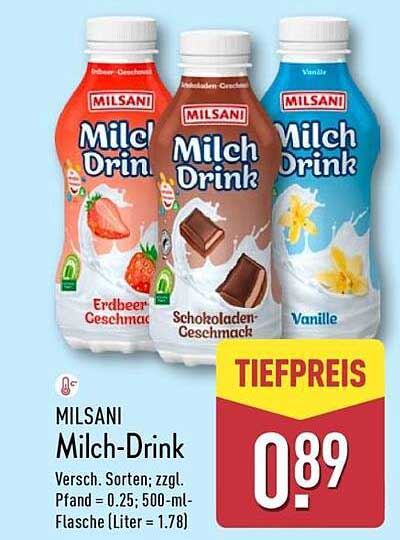 MILSANi Milch-Drink - Verschiedene Geschmacksrichtungen