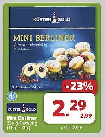 Mini Berliner 324-g-Packung von Küsten Gold - 23% Rabatt