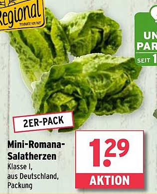 Mini-Romana-Salatherzen 2er-Pack